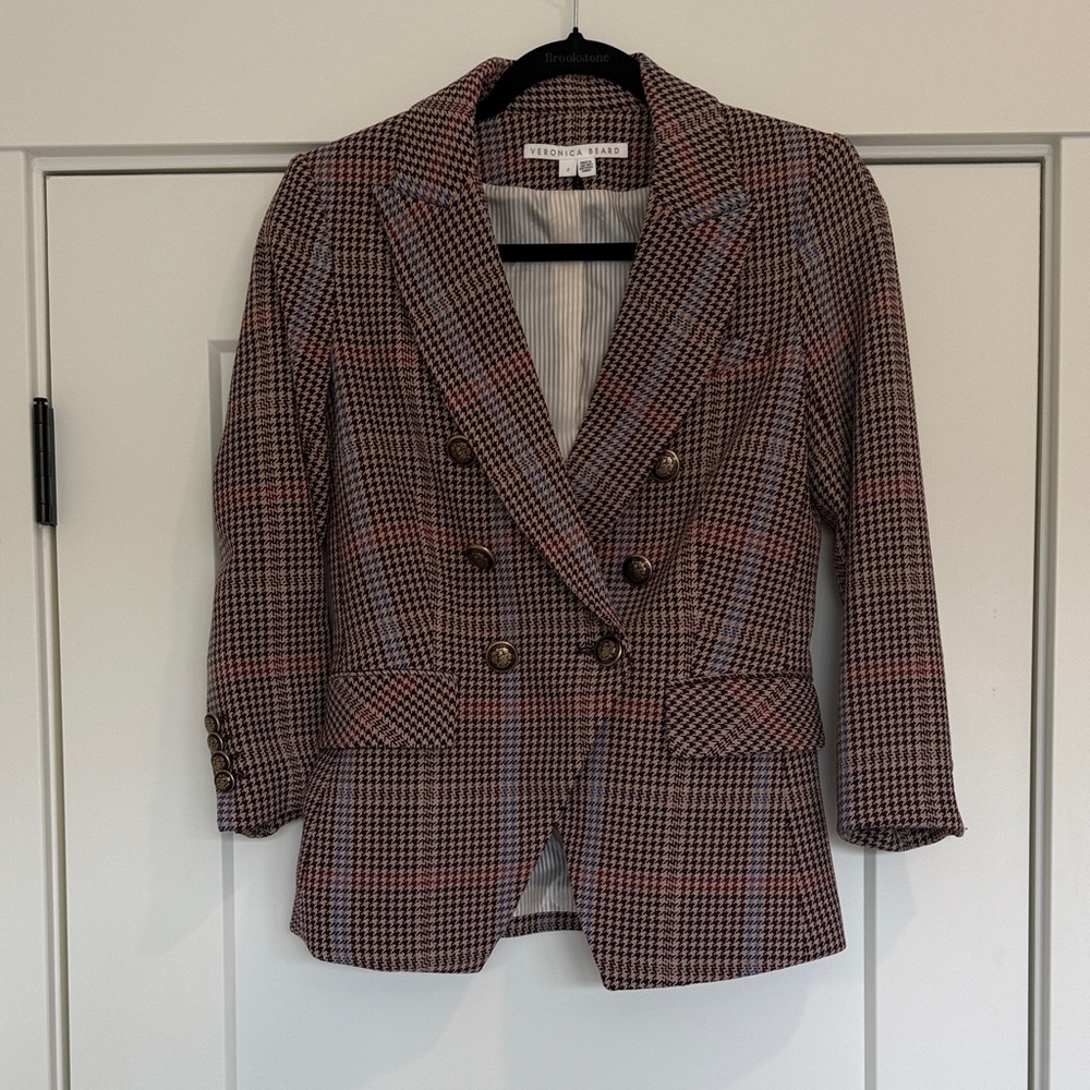 Veronica Beard Multicolor Double-Breasted Blazer